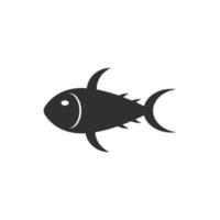 vector de icono de pescado. vida marina, ríos, acuarios y otros. plantilla plana sencilla