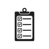 checklist clipboard icon vector. simple flat template vector