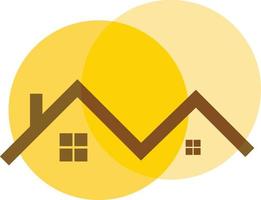 home sun moon icon, the abstract icon for UI UX design, phone gallery modern colorful icon design, editable vector format