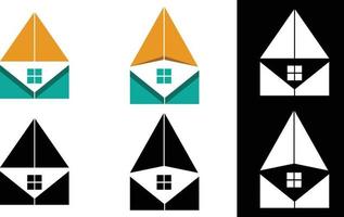 casa de papel colorido icono de vector de casa moderna. colección de iconos de casa moderna. bienes raíces. símbolo icono plano, iconos para aplicaciones y sitios web vectoriales editables