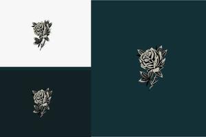 tattoo design of rose flower vector