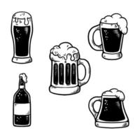 beverages doodle set drink fresh illustration-01 vector