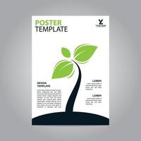 flyer brochure poster go green nature modern design template abstract business print vector