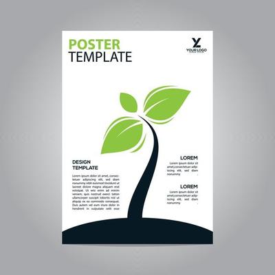 flyer brochure poster go green nature modern design template abstract business print