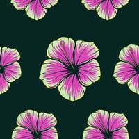 tropical leaves flower seamless pattern new style vector