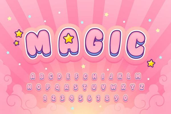 decorative magic Font and Alphabet vector