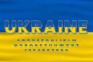 decorative ukraine Font and Alphabet vector