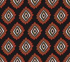 Tribal African ethnic seamless pattern with simple lines and figures in red, white and green. Vector traditional black background, textile, paper, fabric. Kwanzaa, Black history month, Juneteenth