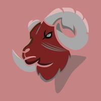 simple toro búfalos retrato vector logo ilustración editable nuevo diseño