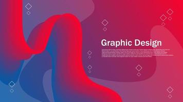 abstract dynamic red and blue wave blend, modern gradient fluid background vector