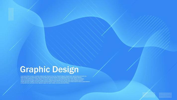 abstract blue wave blend illustration, modern gradient curve graphic