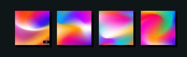 Abstract liquid gradient banner template vector