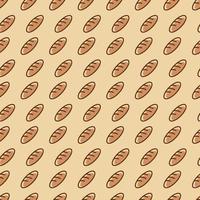 Bakery seamless pattern consisting of loaf for bread house vector