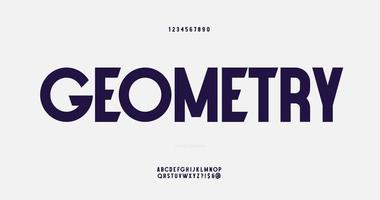 Vector geometry font bold style