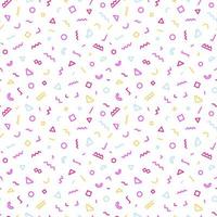 Memphis seamless pattern with white background vector