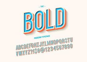 Vector bold modern typeface