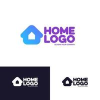 conjunto de logotipo de casa aislado en el fondo vector