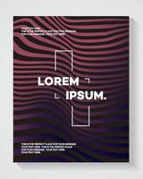 Cover design template with abstract lines modern color gradient style on black background vector