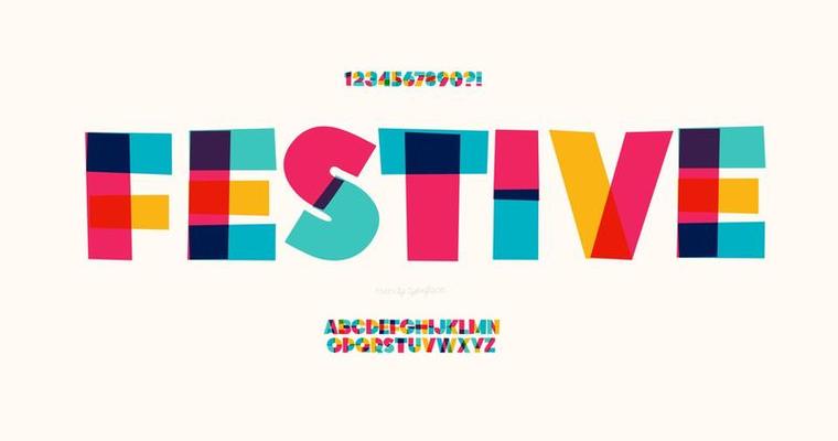 Festive font color bold style