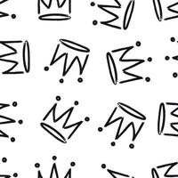 Vector crown pattern hand draw style