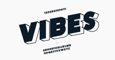 Vector vibes font modern style