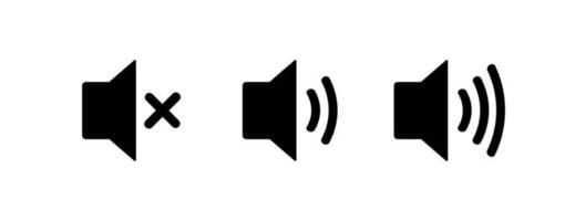 Vector speaker icon set solated on white background