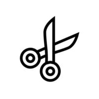 Vector scissors icon outline style