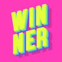 Vector winner banner colorful style