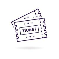 TIcket vector icon line style