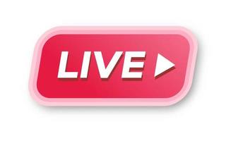 Vector live streaming icon 3d modern style