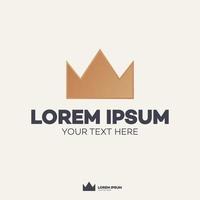 Crown vector logotype gold style