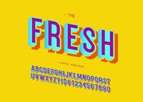 Vector fresh typeface bold style