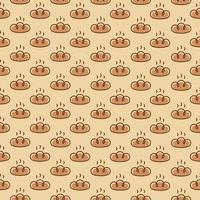 Bakery seamless pattern consisting of bread for loaf store vector