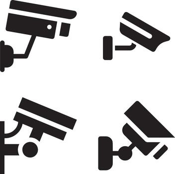 Security camera concept vector