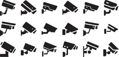 security camera icon set. Camera Object Security Icon vector