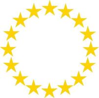 yellow stars in circle. Stars in circle icon vector illustration design