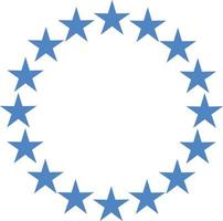 blue stars in circle. Stars in circle icon vector illustration design