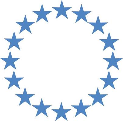 blue stars in circle. Stars in circle icon vector illustration design