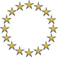 Gold stars in circle. Stars in circle icon vector illustration design