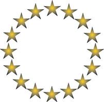 Gold stars in circle. Stars in circle icon vector illustration design