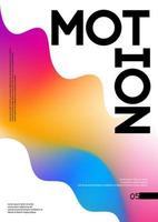 Abstract liquid motion cover design template vector