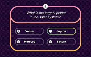 Template question and answers modern neon style vector