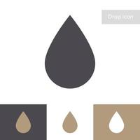 Drop vector icon isolated on different background