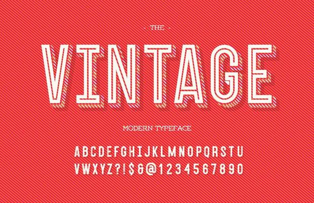 Vintage modern typeface