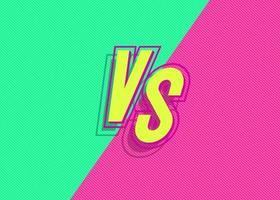 versus banner con signo vs sobre fondo moderno color amarillo verde vector