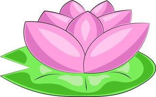 Single element Lotos. Draw illustration in color vector