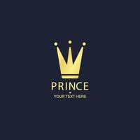 vector crown logotype gold style