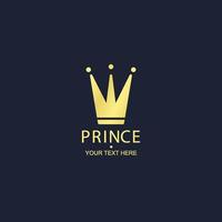 vector crown logotype gold style