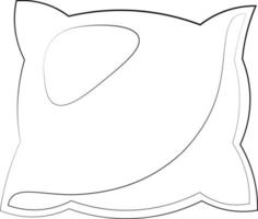 Single element pillow. Draw illustration in black and white vector