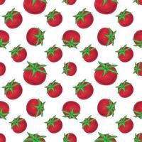 Seamless vector pattern with tasty red tomatoes